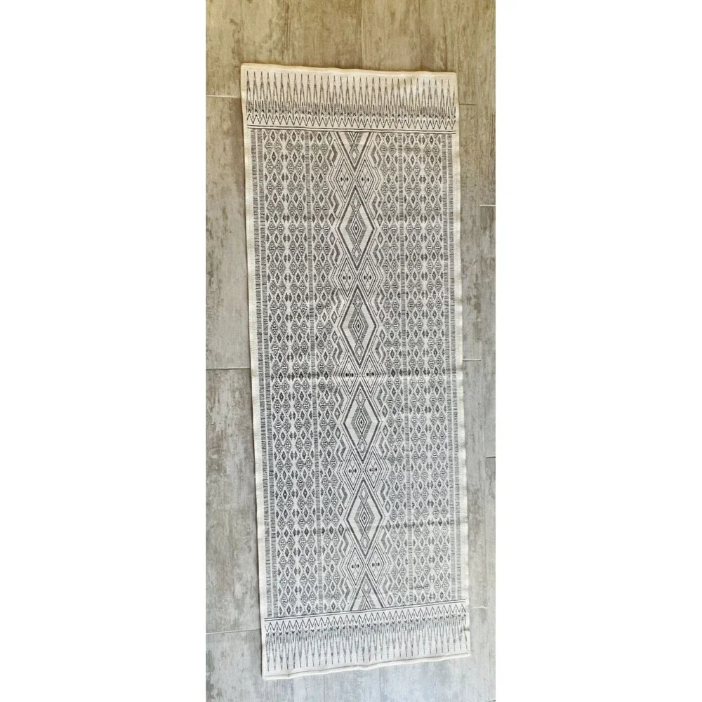 RUGGABLE Washable Runner 7' x 2.5' & Classic Rug Pad Pet Child Friendly Herdanza